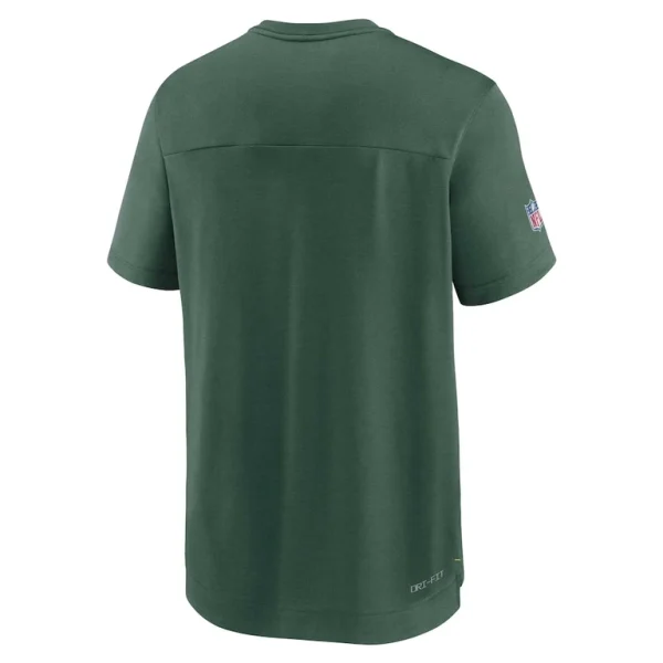 Green bay packers nike sideline coaches vintage chevron performance v neck t shirt Green L