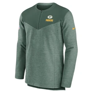 Green bay packers nike sideline lockup performance quarter zip top Green M