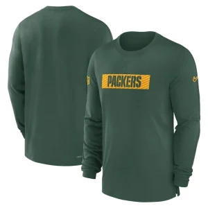 Green bay packers nike sideline player performance long sleeve t shirt Green