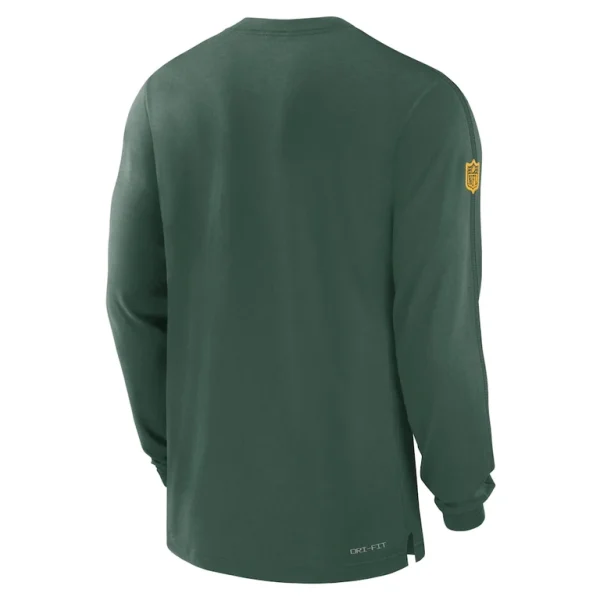 Green bay packers nike sideline player performance long sleeve t shirt Green L