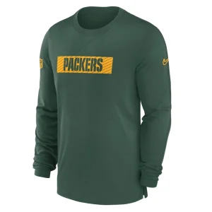 Green bay packers nike sideline player performance long sleeve t shirt Green M