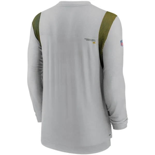 Green bay packers nike sideline player uv performance long sleeve t shirt Gray L