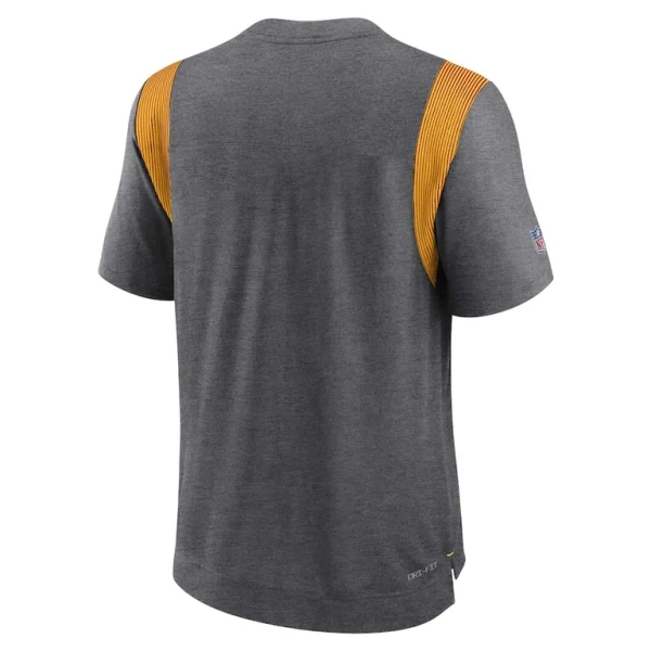 Green bay packers nike sideline tonal logo performance player t shirt Heather charcoal L