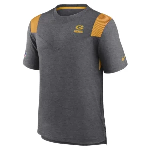 Green bay packers nike sideline tonal logo performance player t shirt Heather charcoal M