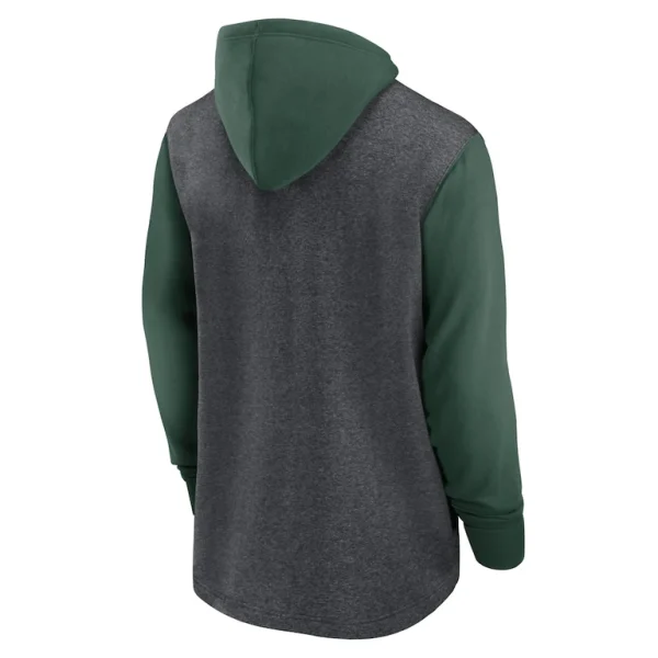 Green bay packers nike surrey legacy pullover hoodie Heathered charcoalgreen L