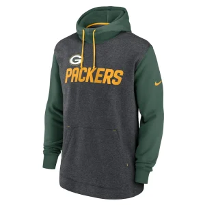 Green bay packers nike surrey legacy pullover hoodie Heathered charcoalgreen M