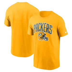 Green bay packers nike team athletic t shirt Gold