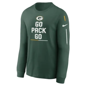 Green bay packers nike team slogan long sleeve t shirt Green M