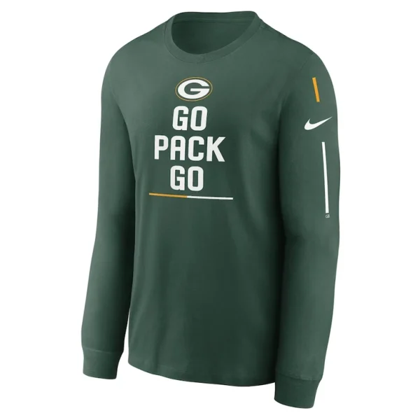 Green bay packers nike team slogan long sleeve t shirt Green M