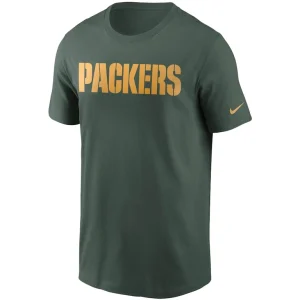 Green bay packers nike team wordmark t shirt Green M