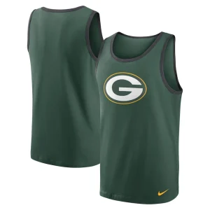 Green bay packers nike tri blend tank top Green