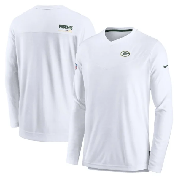 Green bay packers nike uv coach long sleeve top White