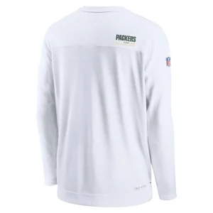 Green bay packers nike uv coach long sleeve top White L
