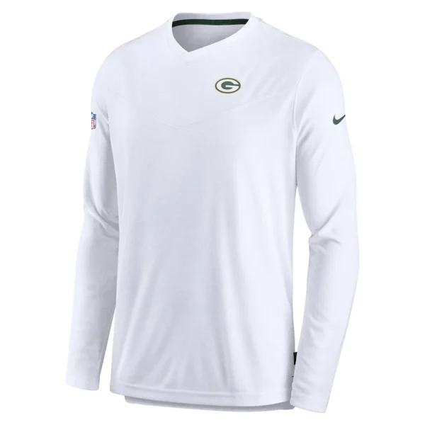 Green bay packers nike uv coach long sleeve top White M
