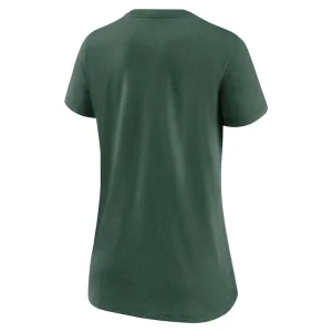 Green bay packers nike womens 2022 training camp tri blend v neck t shirt Green M