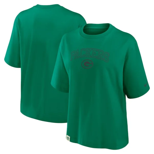Green bay packers nike womens arch boxy t shirt Green