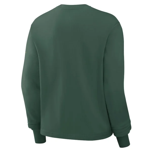 Green bay packers nike womens boxy long sleeve t shirt Green M