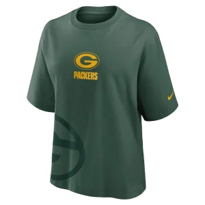 Green bay packers nike womens boxy t shirt Green S