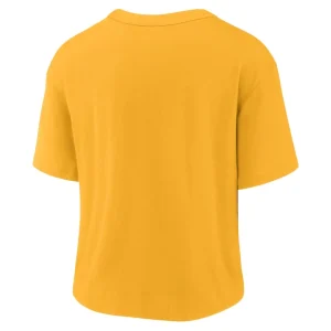 Green bay packers nike womens high hip fashion t shirt Goldgreen M