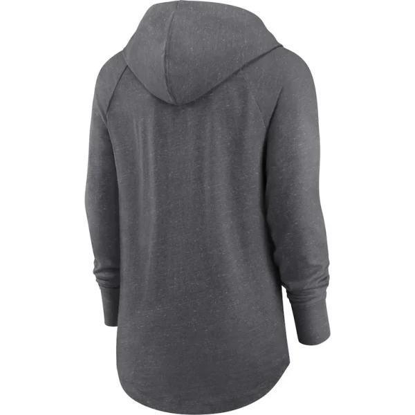 Green bay packers nike womens raglan funnel neck pullover hoodie Heather charcoal M