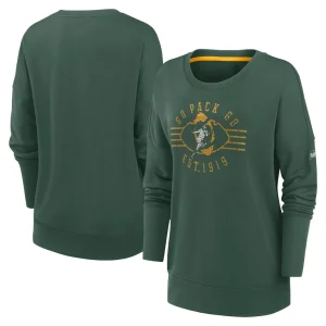 Green bay packers nike womens rewind playback icon performance pullover sweatshirt Green