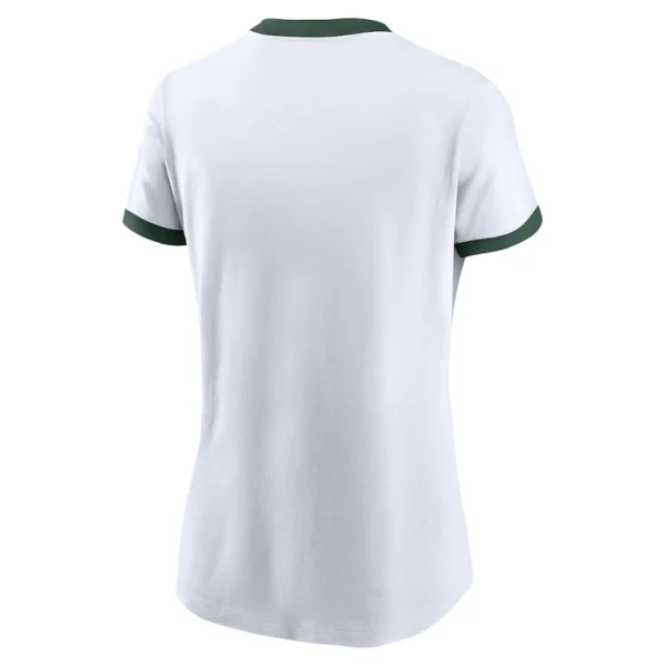 Green bay packers nike womens rewind ringer t shirt White M