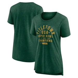 Green bay packers nike womens vintage graphic tri blend scoop neck t shirt Green