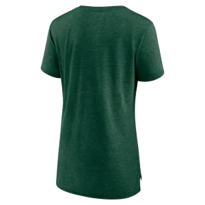 Green bay packers nike womens vintage graphic tri blend scoop neck t shirt Green L