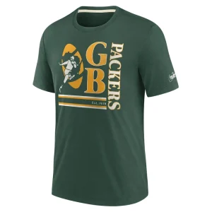 Green bay packers nike wordmark logo tri blend t shirt Green M
