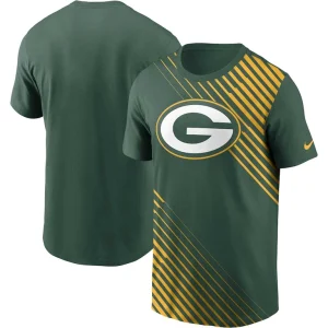 Green bay packers nike yard line fashion asbury t shirt Green