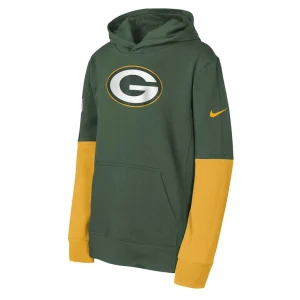 Green bay packers nike youth club pullover hoodie Green Yth M