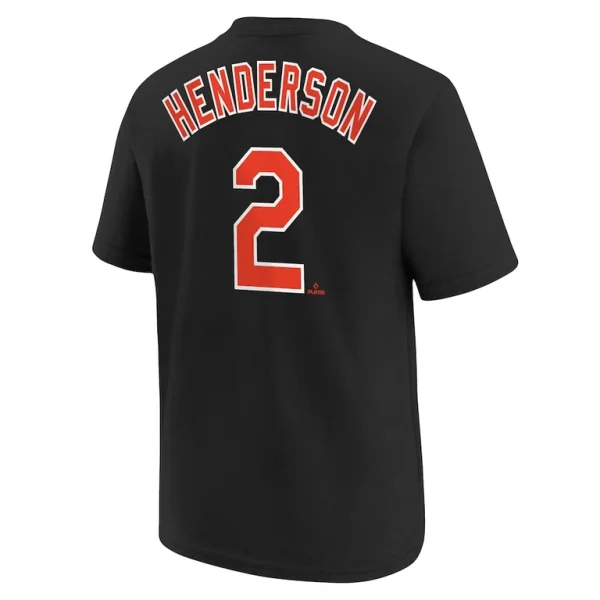 Gunnar henderson baltimore orioles nike youth name number t shirt Black Yth L
