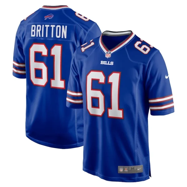 Gunner britton buffalo bills nike game jersey Royal