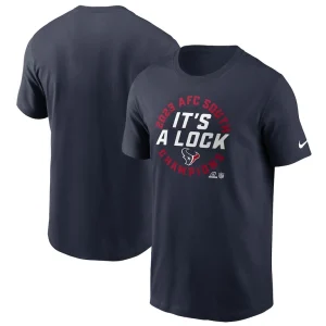 Houston texans nike 2023 afc south division champions locker room trophy collection t shirt Navy