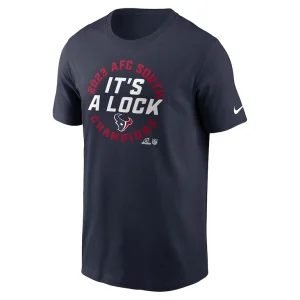Houston texans nike 2023 afc south division champions locker room trophy collection t shirt Navy M