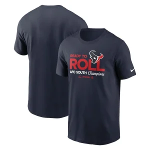 Houston texans nike 2024 afc south division champions locker room trophy collection t shirt Navy