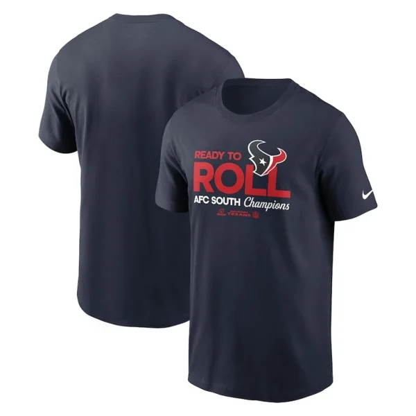 Houston texans nike 2024 afc south division champions locker room trophy collection t shirt Navy