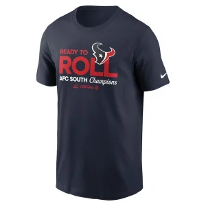 Houston texans nike 2024 afc south division champions locker room trophy collection t shirt Navy M