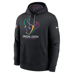 Houston texans nike 2024 nfl crucial catch club pullover hoodie Black M