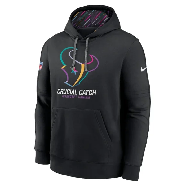 Houston texans nike 2024 nfl crucial catch club pullover hoodie Black M