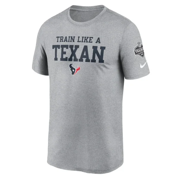 Houston texans nike 2024 nfl training camp legend performance t shirt Heather gray M