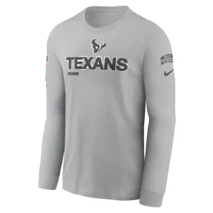 Houston texans nike 2024 salute to service long sleeve t shirt Gray M