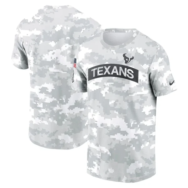Houston texans nike 2024 salute to service performance t shirt Arctic camo