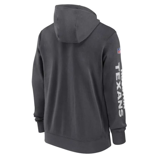Houston texans nike 2024 sideline club full zip hoodie anthracite Multi L