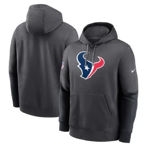 Houston texans nike 2024 sideline club pullover hoodie anthracite Multi
