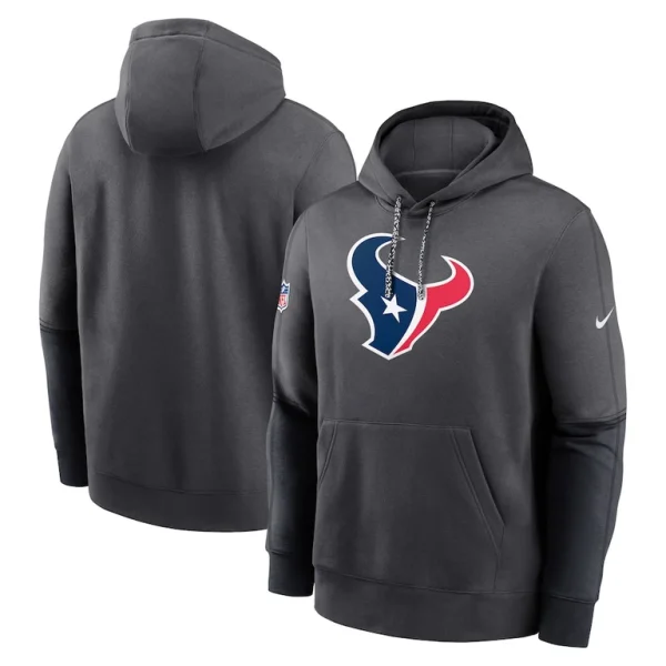 Houston texans nike 2024 sideline club pullover hoodie anthracite Multi