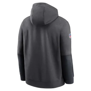 Houston texans nike 2024 sideline club pullover hoodie anthracite Multi L