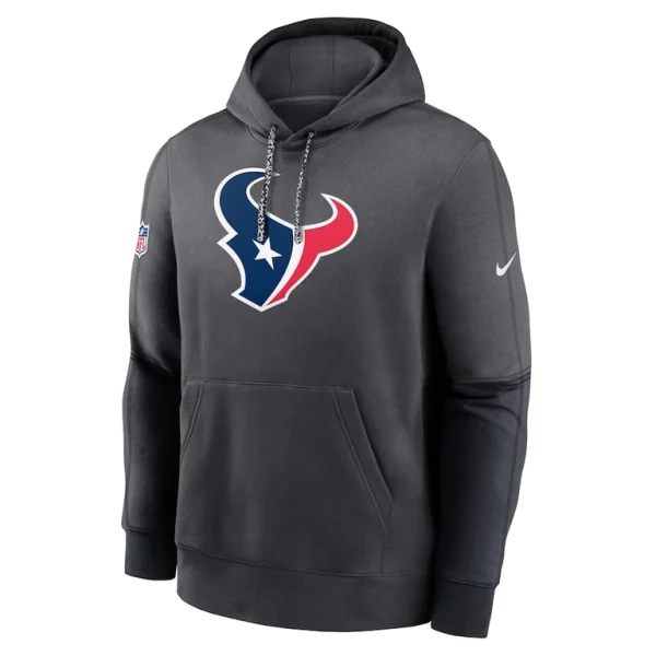 Houston texans nike 2024 sideline club pullover hoodie anthracite Multi M