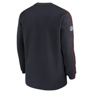 Houston texans nike 2024 sideline coaches long sleeve top Navy L