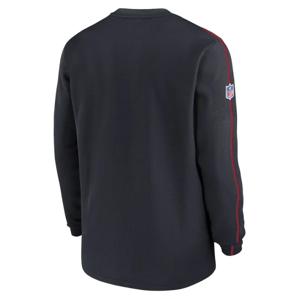 Houston texans nike 2024 sideline coaches long sleeve top Navy L